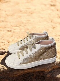 SNEAKER GOUD PAILETTE